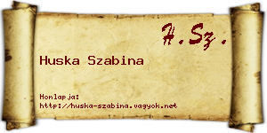 Huska Szabina névjegykártya