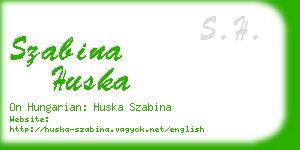 szabina huska business card